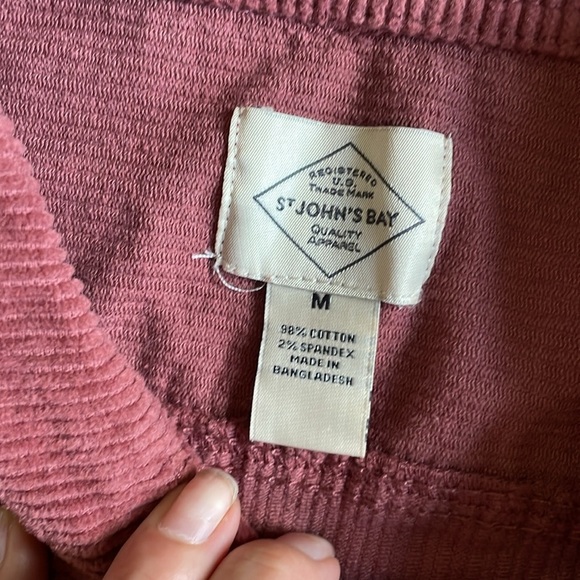 NWT St. John's Bay Corduroy Jacket in Rose Medium - Picture 8 of 11